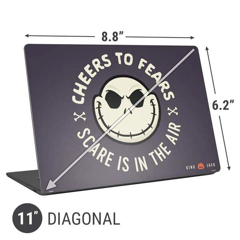 Disney The Nightmare Before Christmas Cheers to Fears Universal Laptop 11in (8.8 x 6.2in) Skin